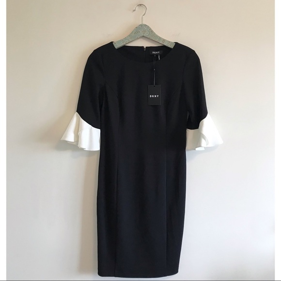DKNY Bell Sleeve Sheath Dress - Picture 1 of 7